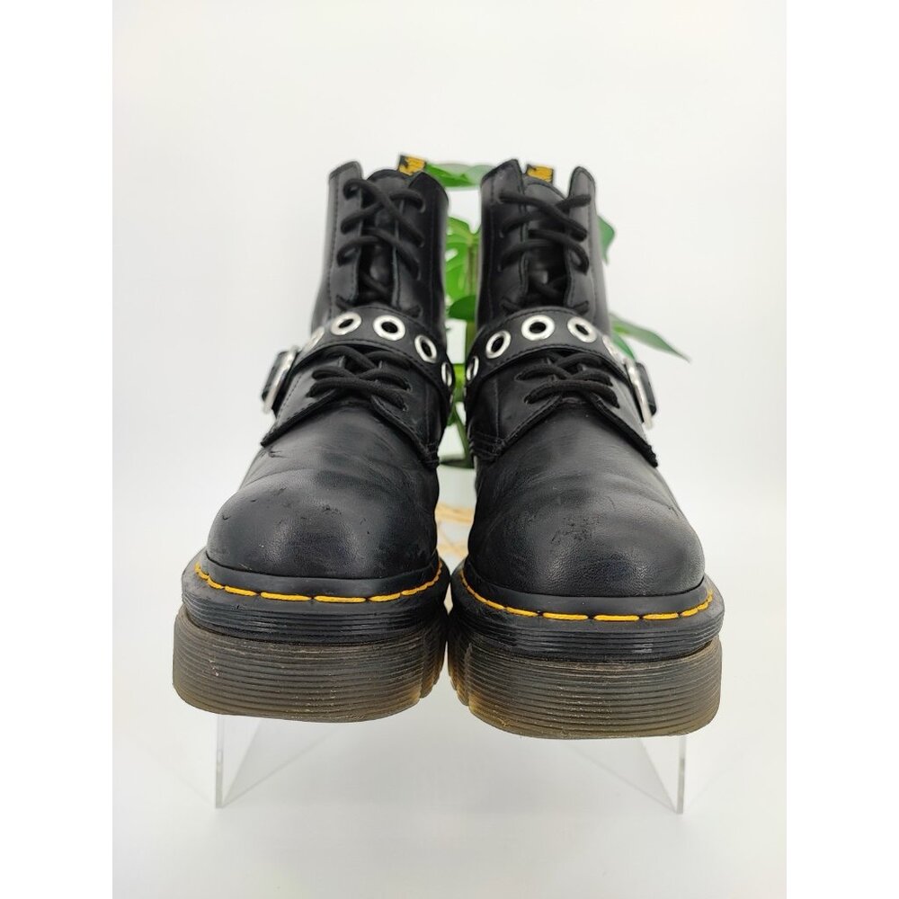 Dr. Martens Women’s Audrick Black Lace Up Leather Combat Boots Size 7 US - Picture 3 of 10